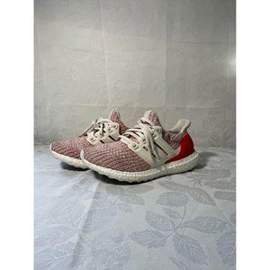 Adidas Ultra Boost 4.0 Running Shoes - Womens size 6 -White / Action Red - DB320